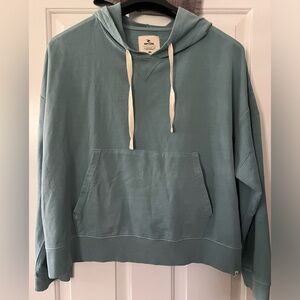 Rip Curl cropped hooded sweatshirt (hoodie) - XL LIGHT BLUE